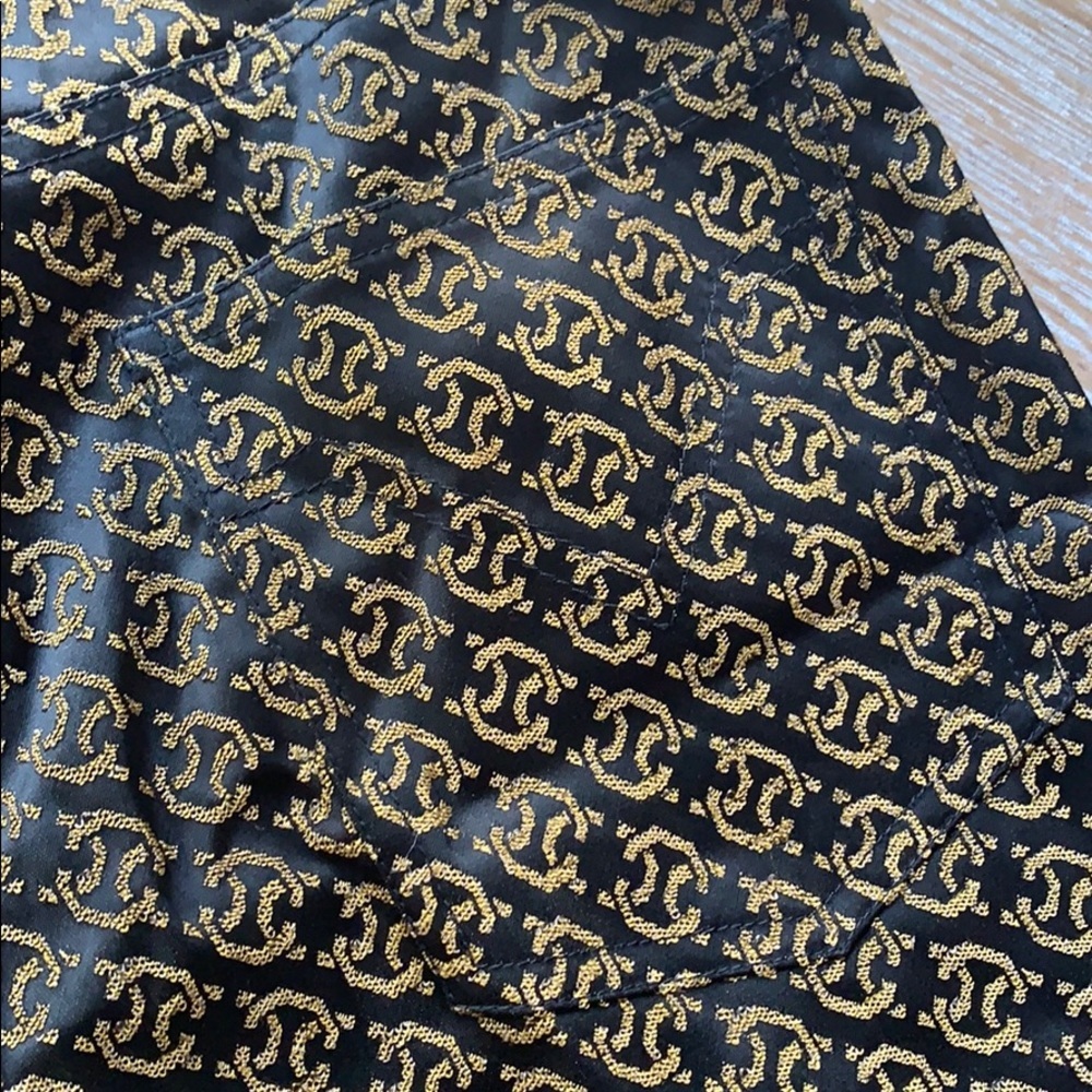 ETCETERA Black & Gold Print Straight Leg Pant 0 - Picture 6 of 7